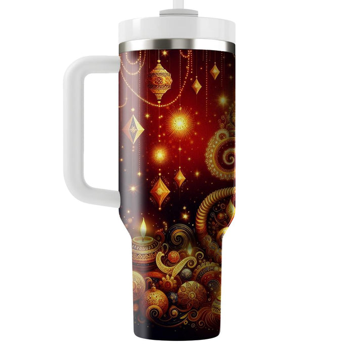 Fusion Of Lights - A Cultural Diwali Christmas  Custom Tumblers