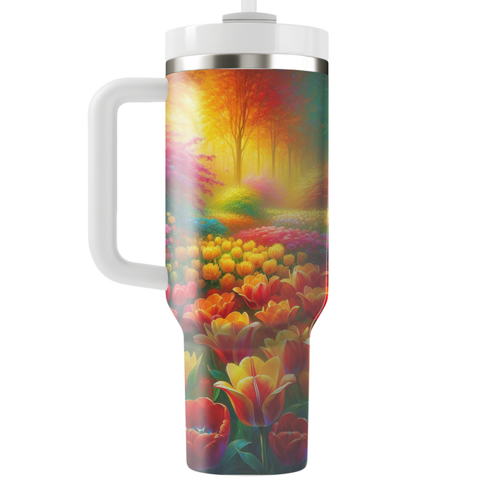 Vibrant Tulip Fields  Custom Tumblers