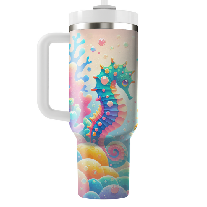 Whimsical Sea Horse Dance  Personalized Tumblers