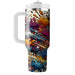 Artistic Splash Paint  Tumblers With Lids