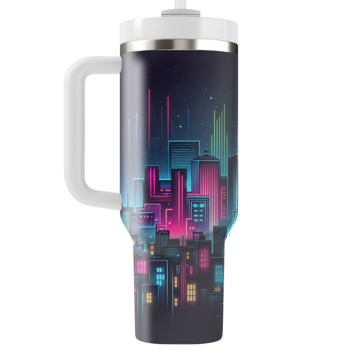 Neon Cityscape  Tumbler Cups