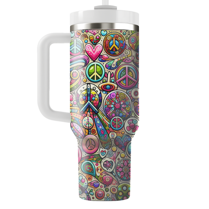 Whimsical Peace Signs  Unique Tumblers