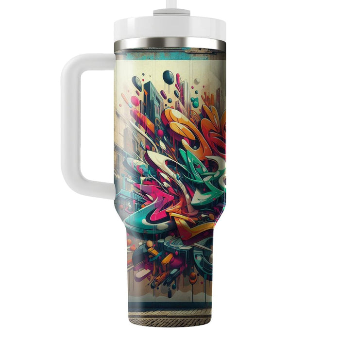 Vivid Graffiti Street  Custom Tumblers