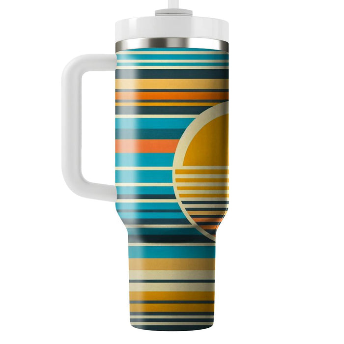 Sunny Retro Stripes  Insulated Tumblers