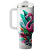 Vibrant Flamingo Dance  Travel Tumblers