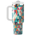 Geometric Triangle Mosaic  Personalized Tumblers