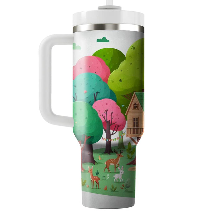 Whimsical Treehouse Adventure  Personalized Tumblers