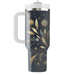 Midnight Blossoms - A New Year's Floral  Decorative Tumblers