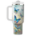 Vibrant Garden Butterfly  Tumblers With Lids