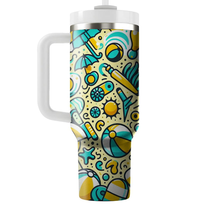 Sunny Beach Day  Decorative Tumblers