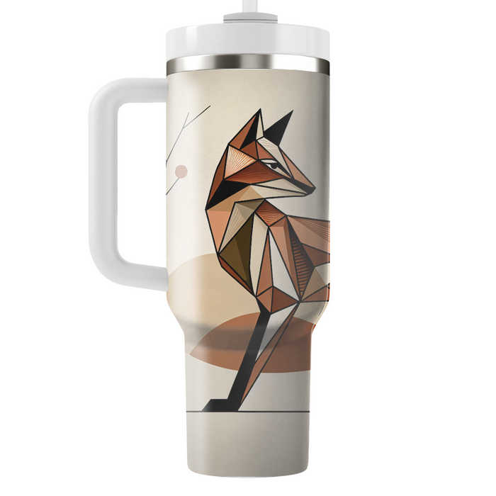 Geometric Fox Illusions  Personalized Tumblers