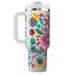 Whimsical Retro Florals  Tumblers For Gifts