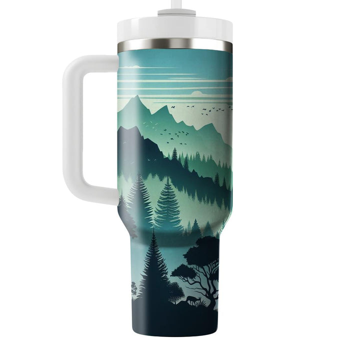 Whimsical Nature Silhouettes  Tumbler Cups