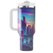 Futuristic Neon Landscape  Tumbler Cups