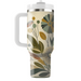 Abstract Floral Motifs Travel Tumblers