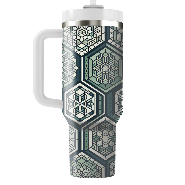 Geometric Hexagon Harmony  Tumblers With Lids