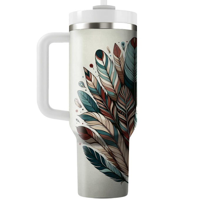 Free Spirit Feathers  Tumblers With Lids