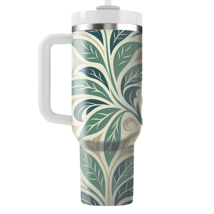 Artistic Leaf Pattern  Decorative Tumblers