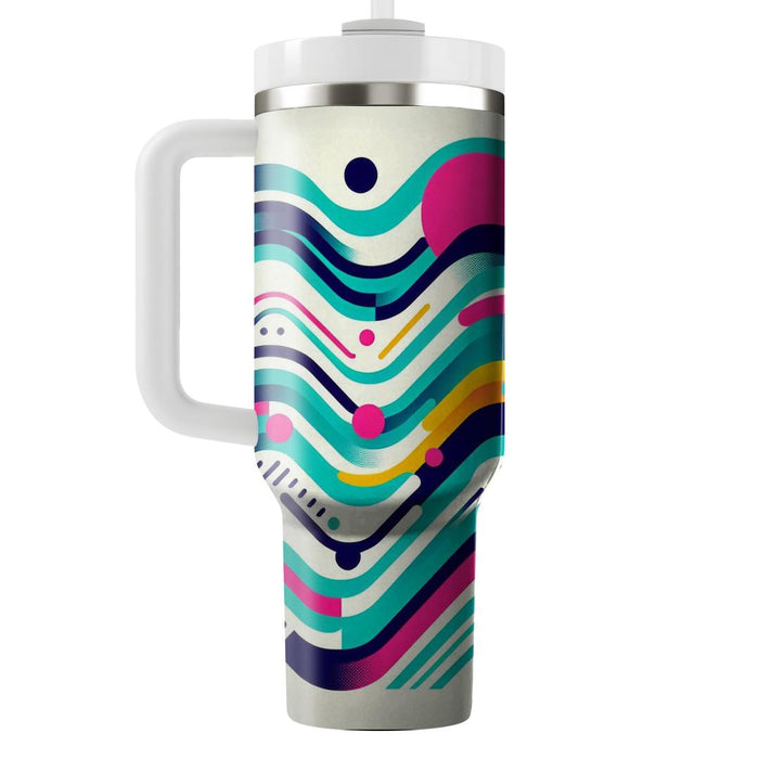 Geometric Retro Waves  Tumblers For Gifts