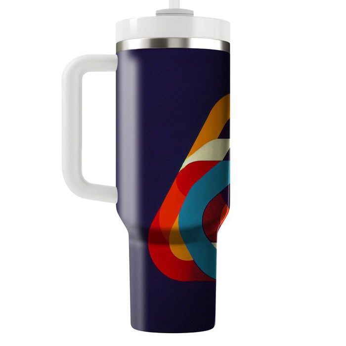 Bold Retro Triangles  Insulated Tumblers