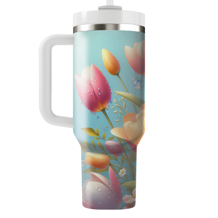 Spring Rain And Blooms  Personalized Tumblers