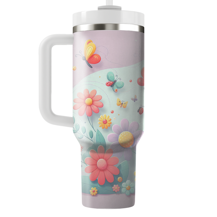 Springtime Garden Whimsy  Personalized Tumblers