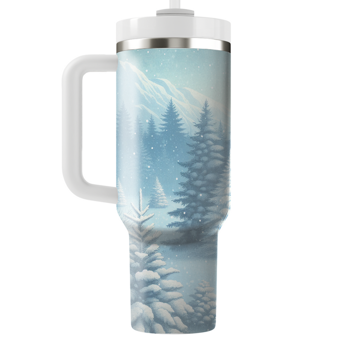 Winter Frosty Pines  Personalized Tumblers