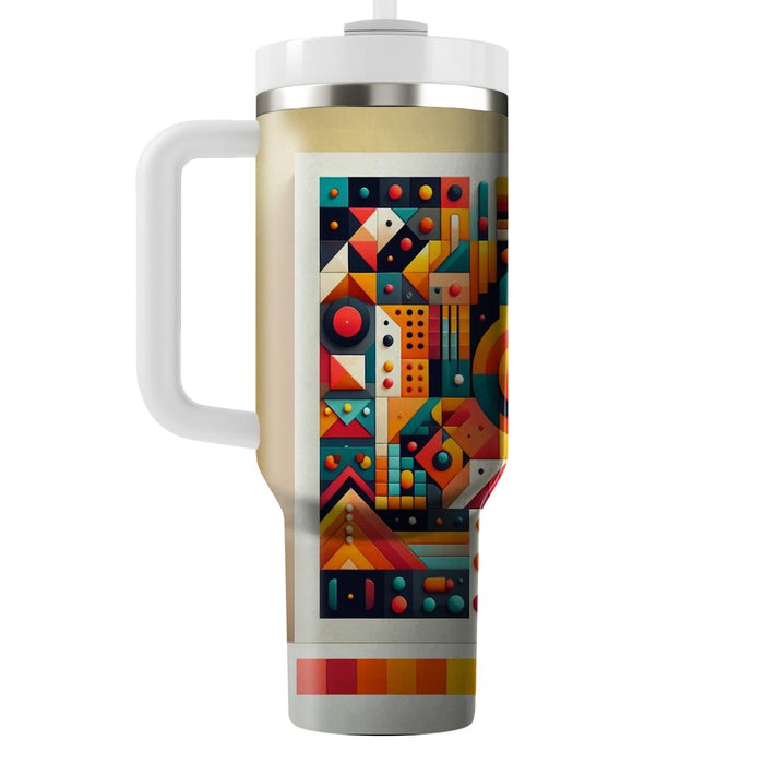 Geometric 70s Mosaic  Tumbler Cups