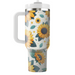 Radiant Sunflower Pattern Decorative Tumblers