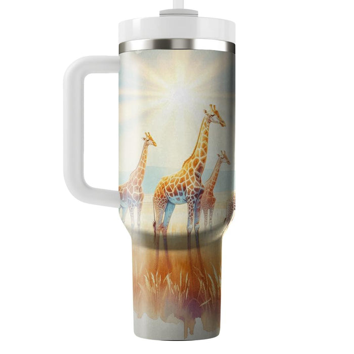 Gentle Giraffe Meadow  Decorative Tumblers