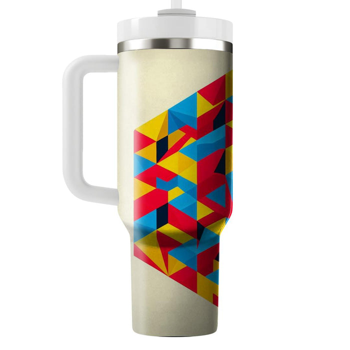 Triangular Prism Pattern  Tumblers With Lids