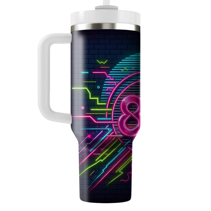 Vibrant Neon Lines  Tumbler Cups