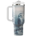 Serene Snowy Owl  Personalized Tumblers