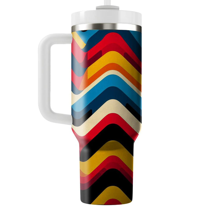 Zigzag Pop  Tumblers With Lids