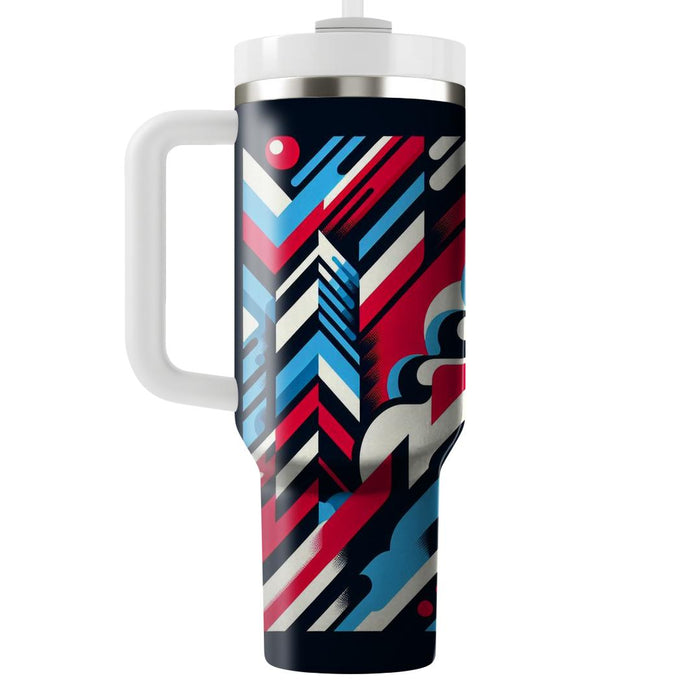 Zigzag Retro Flash  Insulated Tumblers