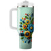 Vivid Floral Patchwork  Tumblers With Lids