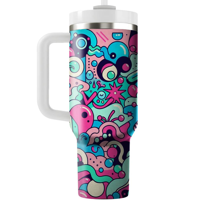 Whimsical Doodle Delight  Tumblers With Lids