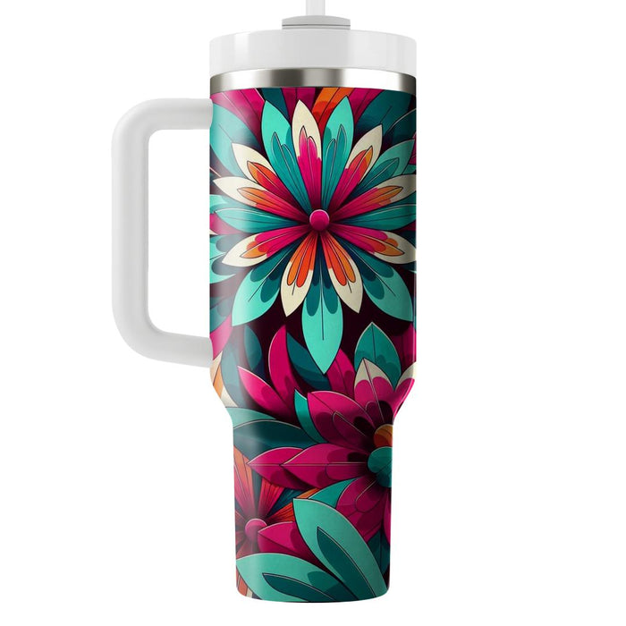 Kaleidoscope Flower Field  Unique Tumblers