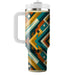 Retro Patterned Diamonds Insulated Tumblers