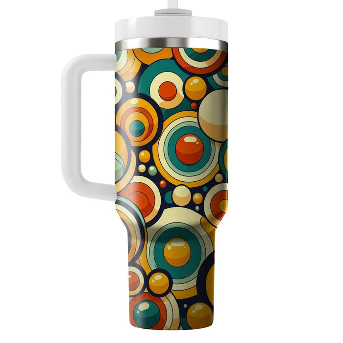 Retro Patterned Circles  Tumblers For Gifts