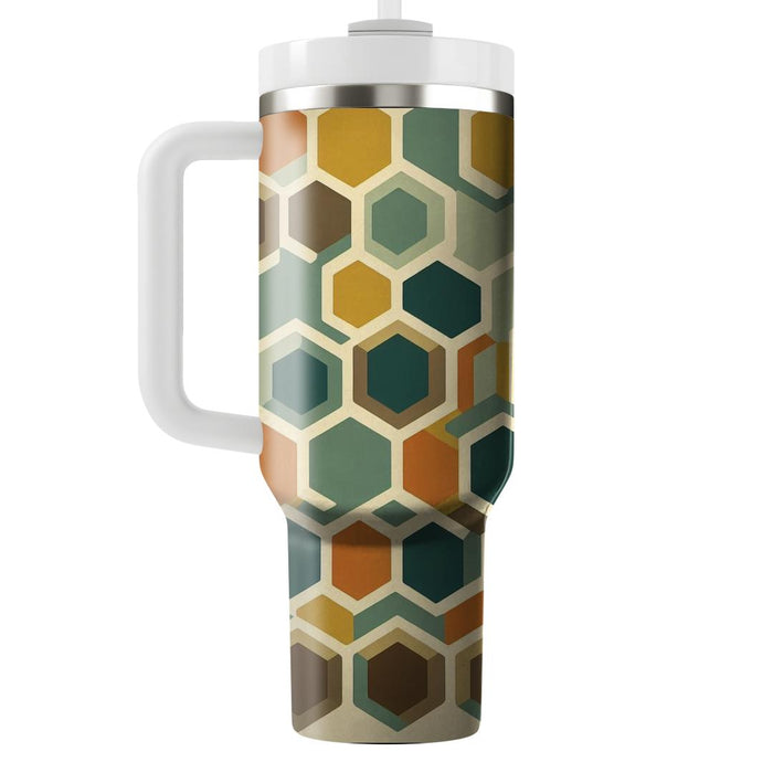 Retro Hexagonal Tile  Personalized Tumblers