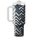 Slate Zigzag Chevron  Personalized Tumblers