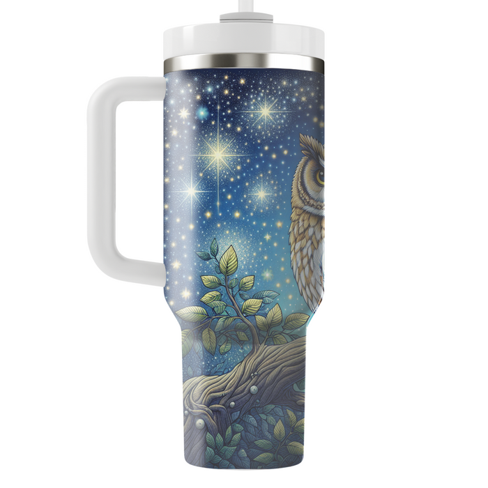 Magical Forest Owl  Tumblers With Lids