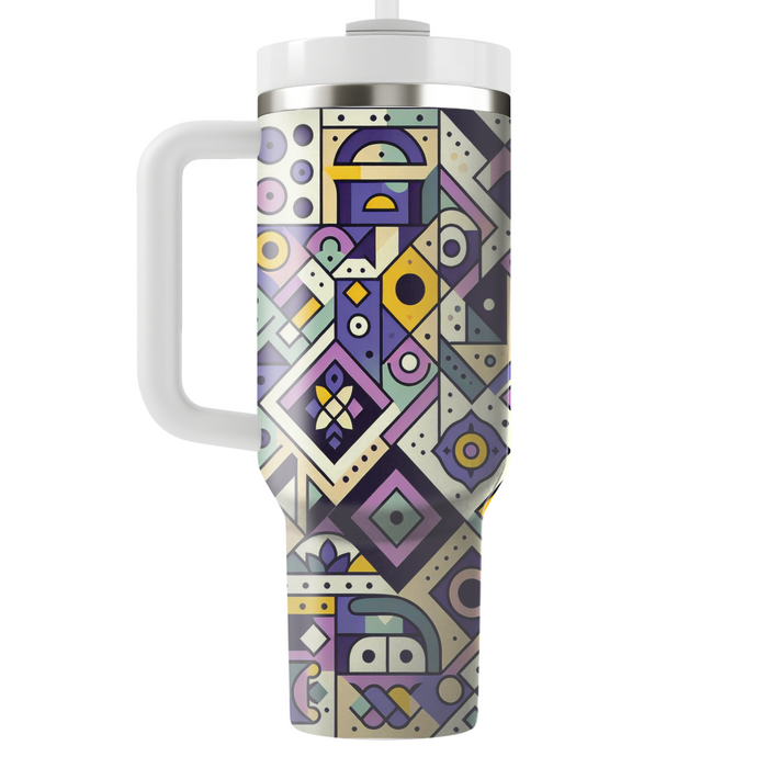 Geometric Floral Mosaic  Decorative Tumblers