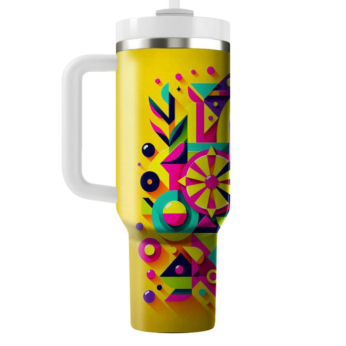 Funky Retro Shapes  Tumbler Cups