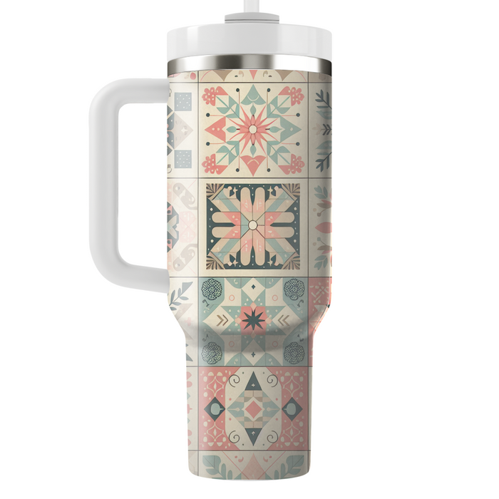 Vintage Quilt Pattern  Decorative Tumblers