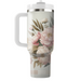 Vintage Peony Charm  Tumblers With Lids