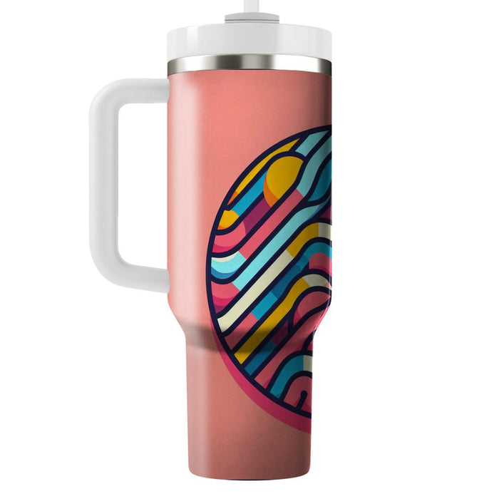 Funky Zigzag Lines  Decorative Tumblers