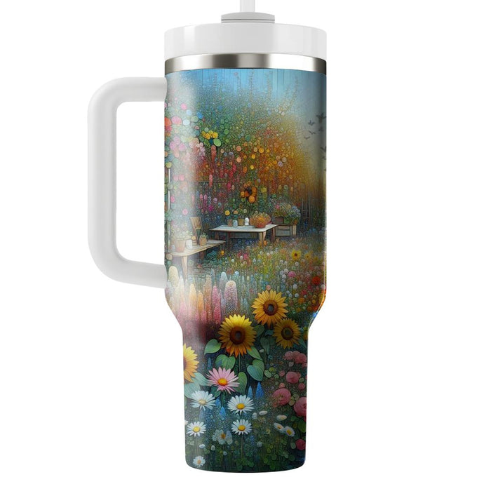 Whimsical Floral Garden Path  Decorative Tumblers