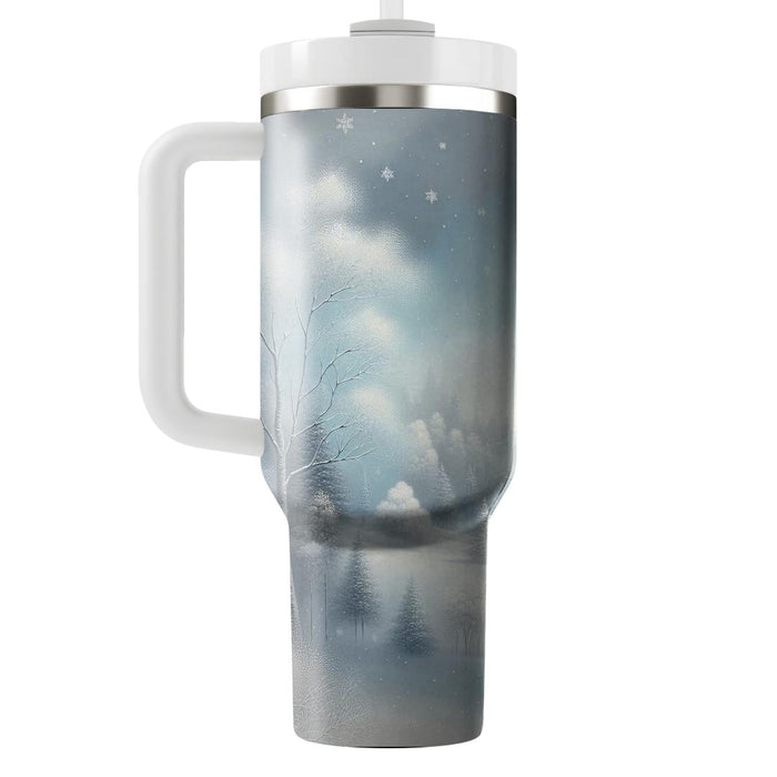 Winter Frosted Landscape  Travel Tumblers